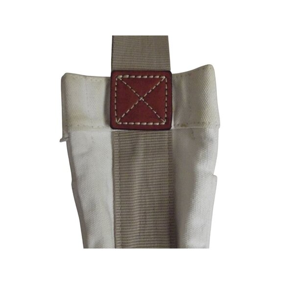 Dooney & Bourke White Canvas Shoulder Crossbody Bag Adjustable Strap & Turn Lock - Picture 12 of 15